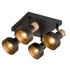 RÁBALUX Rábalux Saskia fekete mennyezeti spotlámpa (RAB-73058) E14 4 izzós IP20 világítás