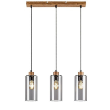 RÁBALUX Rábalux Tanno tölgy-füstszínű függesztett lámpa (RAB-72123) E27 3 izzós IP20 világítás