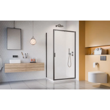 Radaway Alienta Brushed GunMetal DWJ+S szögletes szálcsiszolt fegyvermetál zuhanykabin 120x80 átlátszó kád, zuhanykabin