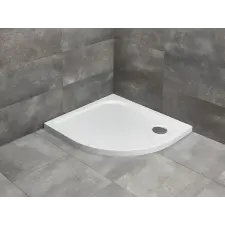 Radaway Delos E íves zuhanytálca 90x80 fehér, jobbos, ajándék szifonnal kád, zuhanykabin