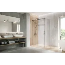 Radaway Espera Pro KDJ szögletes zuhanykabin 120x80 átlátszó balos kád, zuhanykabin