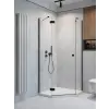 Radaway Essenza 8 Black PTJ szögletes fekete zuhanykabin 100x90 átlátszó balos
