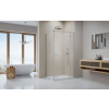 Radaway Essenza 8 Brushed Nickel KDJ szögletes szálcsiszolt króm zuhanykabin 80x100 átlátszó balos