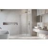 Radaway Essenza 8 Brushed Nickel PTJ szögletes szálcsiszolt króm zuhanykabin 90x80 átlátszó balos