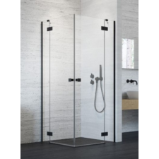 Radaway Essenza Black KDD szögletes fekete zuhanykabin 90B+90J kád, zuhanykabin