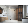 Radaway Essenza Black PDD íves fekete zuhanykabin 80x80 átlátszó