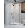 Radaway Essenza Black PTJ szögletes fekete zuhanykabin 80x90 átlátszó jobbos