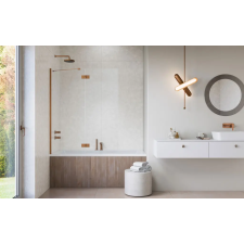 Radaway Essenza Brushed Copper ?PND II ?szálcsiszolt réz kádparaván? 130 átlátszó balos kád, zuhanykabin