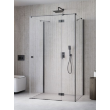 Radaway Essenza Brushed GunMetal KDJ+S szögletes szálcsiszolt fegyvermetál zuhanykabin 100B+100+100 kád, zuhanykabin