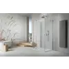 Radaway Essenza Brushed Nickel KDJ+S szögletes szálcsiszolt króm zuhanykabin 80x100 átlátszó balos