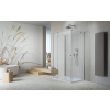 Radaway ?Essenza Brushed Nickel ?KDJ+S ?szögletes ?szálcsiszolt króm zuhanykabin 80x100 átlátszó jobbos
