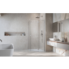 Radaway Essenza Brushed Nickel ?PTJ ?szögletes ?szálcsiszolt króm zuhanykabin 100x80 átlátszó