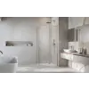 Radaway Essenza Brushed Nickel ?PTJ ?szögletes ?szálcsiszolt króm zuhanykabin 80x80 átlátszó
