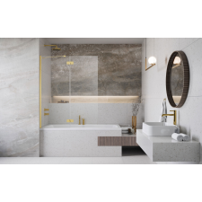 Radaway Essenza Gold ?PND II ?arany kádparaván 120 átlátszó jobbos kád, zuhanykabin