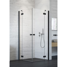  Radaway Essenza New Black KDD szögletes 90x90 fekete zuhanykabin - kifelé nyíló ajtó kád, zuhanykabin