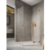 Radaway Essenza Pro Brushed Copper KDD szögletes szálcsiszolt réz zuhanykabin 90x80 átlátszó
