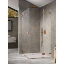 Radaway Essenza Pro Brushed Copper KDD szögletes szálcsiszolt réz zuhanykabin 90x80 átlátszó kád, zuhanykabin