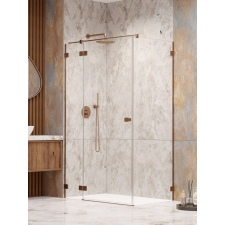 Radaway Essenza Pro Brushed Copper KDJ szögletes szálcsiszolt réz zuhanykabin 110x75 átlátszó jobbos kád, zuhanykabin