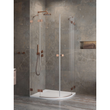Radaway Essenza Pro Brushed Copper PDD íves szálcsiszolt réz zuhanykabin 90x100 átlátszó kád, zuhanykabin