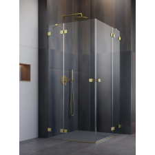 Radaway Essenza Pro Brushed Gold KDD szögletes szálcsiszolt arany zuhanykabin 80x100 átlátszó kád, zuhanykabin