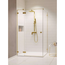 Radaway Essenza Pro Brushed Gold KDJ szögletes szálcsiszolt arany zuhanykabin 120x75 átlátszó jobbos kád, zuhanykabin