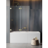 Radaway Essenza Pro Brushed Gold PND II szálcsiszolt arany kádparaván 120 átlátszó jobbos