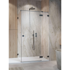 Radaway Essenza Pro Brushed GunMetal KDJ szögletes szálcsiszolt fegyvermetál zuhanykabin 120x110 átlátszó jobbos kád, zuhanykabin