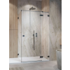 Radaway Essenza Pro Brushed GunMetal KDJ szögletes szálcsiszolt fegyvermetál zuhanykabin 90x80 átlátszó balos