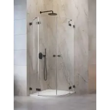 Radaway Essenza Pro Brushed GunMetal PDD íves szálcsiszolt fegyvermetál zuhanykabin 80x90 átlátszó kád, zuhanykabin