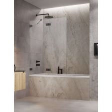 Radaway Essenza Pro Brushed GunMetal PND II szálcsiszolt fegyvermetál kádparaván 120 átlátszó jobbos kád, zuhanykabin