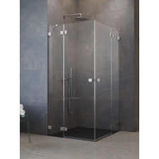 Radaway Essenza Pro Brushed Nickel KDD szögletes szálcsiszolt króm zuhanykabin 80x90 átlátszó kád, zuhanykabin