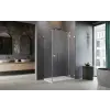 Radaway Essenza Pro Brushed Nickel KDJ szögletes szálcsiszolt króm zuhanykabin 80x110 átlátszó balos