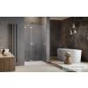 Radaway Essenza Pro DWJ 130 zuhanyajtó, szálcsiszolt króm, balos 10099130-91-01L