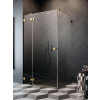 Radaway Essenza Pro Gold KDJ szögletes arany zuhanykabin 80x80 átlátszó balos