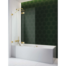 Radaway Essenza Pro Gold PND II arany kádparaván 130 átlátszó balos kád, zuhanykabin