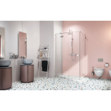 Radaway Essenza Pro KDJ szögletes zuhanykabin 120x80 átlátszó jobbos kád, zuhanykabin