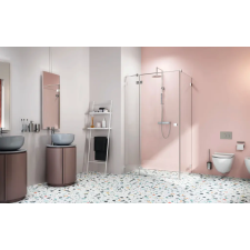 Radaway Essenza Pro KDJ szögletes zuhanykabin 90x90 átlátszó jobbos kád, zuhanykabin