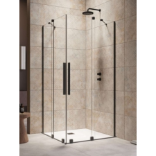 Radaway Furo Black KDD szögletes fekete zuhanykabin 120B+110J kád, zuhanykabin