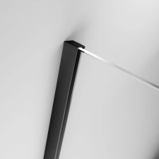 Radaway Furo Black KDJ szögletes fekete zuhanykabin 160x70 átlátszó balos kád, zuhanykabin