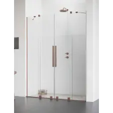 Radaway Furo Brushed Copper DWD szálcsiszolt réz zuhanyajtó 140 átlátszó kád, zuhanykabin