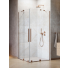 Radaway Furo Brushed Copper KDD szögletes szálcsiszolt réz zuhanykabin 90x80 átlátszó