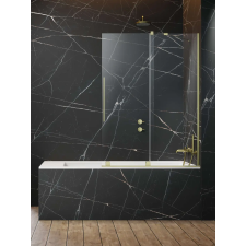 Radaway Furo Brushed Gold PND II szálcsiszolt arany kádparaván 100 átlátszó balos kád, zuhanykabin