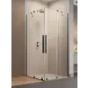 Radaway Furo Brushed GunMetal KDD szögletes szálcsiszolt fegyvermetál zuhanykabin 110x90 átlátszó