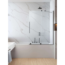 Radaway Furo Brushed GunMetal PND II szálcsiszolt fegyvermetál kádparaván 150 átlátszó balos kád, zuhanykabin