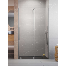 Radaway Furo Brushed Nickel DWJ szálcsiszolt króm zuhanyajtó 150 átlátszó jobbos kád, zuhanykabin