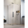 Radaway Furo Brushed Nickel KDD szögletes szálcsiszolt króm zuhanykabin 80x80 átlátszó