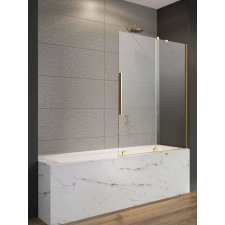 Radaway Furo Gold PND II arany kádparaván 140 átlátszó balos kád, zuhanykabin