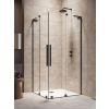 Radaway Furo SL Black KDD szögletes fekete zuhanykabin 120x90 átlátszó