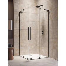 Radaway Furo SL Black KDD szögletes fekete zuhanykabin 90x120 átlátszó kád, zuhanykabin