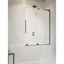 Radaway Furo SL Black PND II fekete kádparaván 100 átlátszó balos kád, zuhanykabin